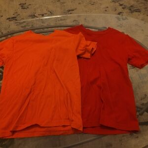 Wonder Nation Orange and Red Short Sleeve Tees